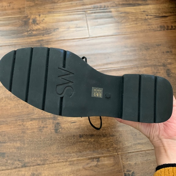 Stuart Weitzman McKenzee Python-Embossed Leather Combat Boots - Picture 6 of 8